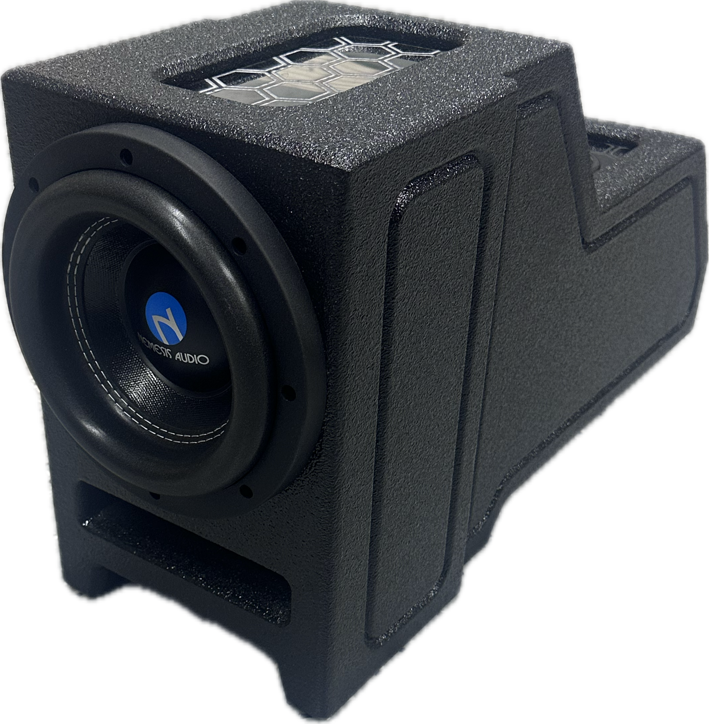 1995–2004 Toyota Tacoma Single Cab Subwoofer Box + 8” Nemesis Audio NA-8E v2 (500W RMS) – Custom Fit Center Console Bass Package image 0