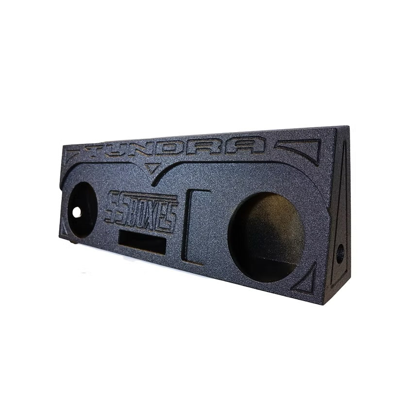 Toyota Tundra Crew Cab 2x12 truck subwoofer box with bedliner finish