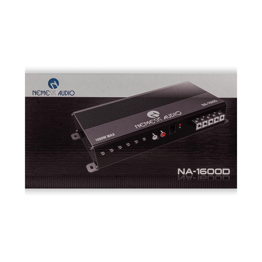 Nemesis Audio NA-1600D 1 ohm Class-D amplifier retail box front