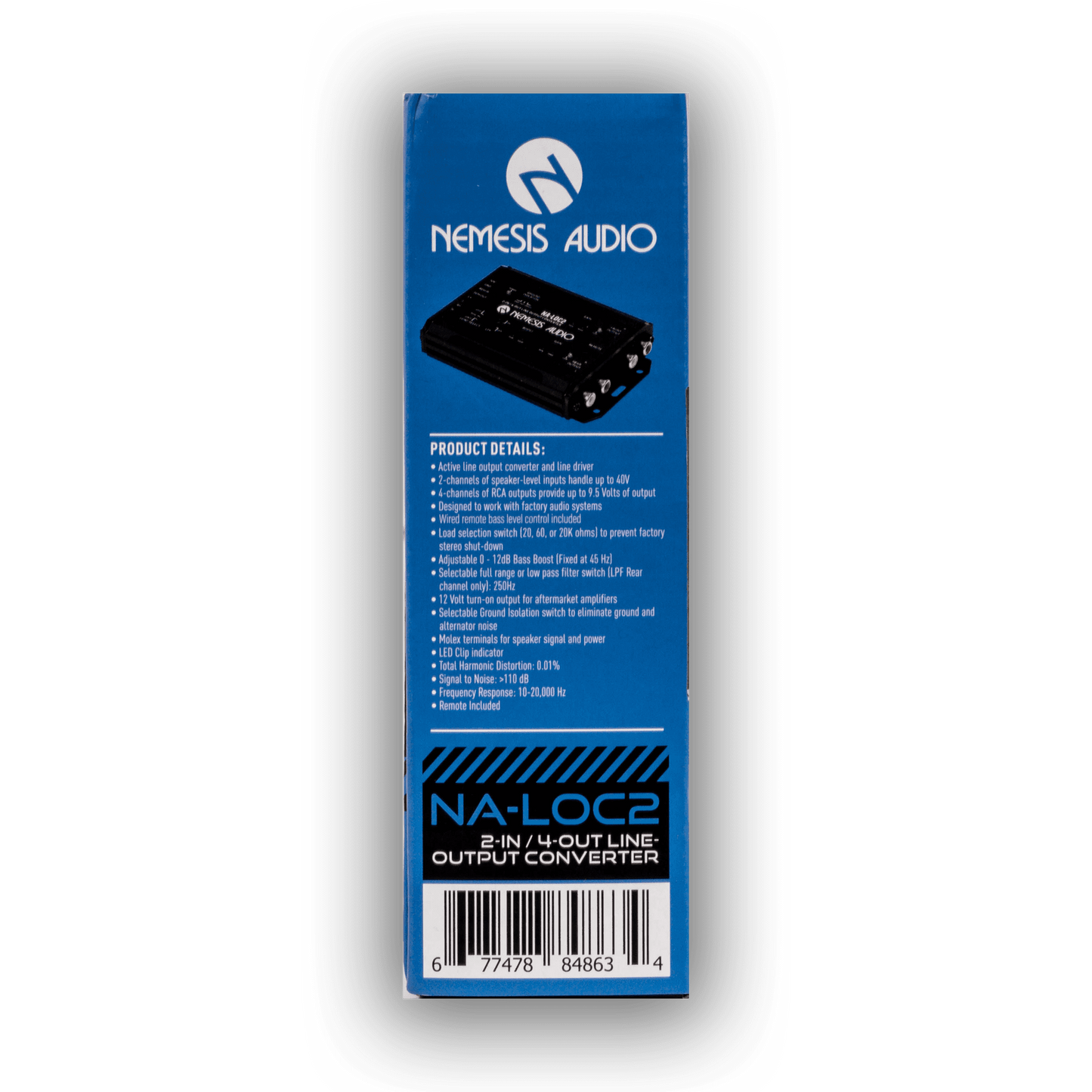 Nemesis Audio NA-LOC2 subwoofer install signal processor side view