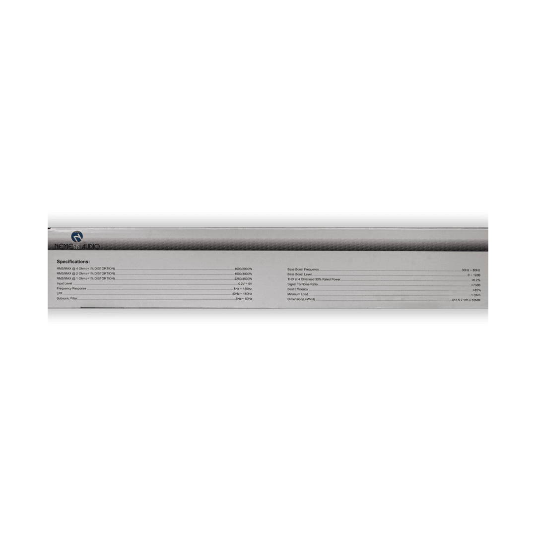 Nemesis Audio NA-4.5KM daily bass amplifier retail box side