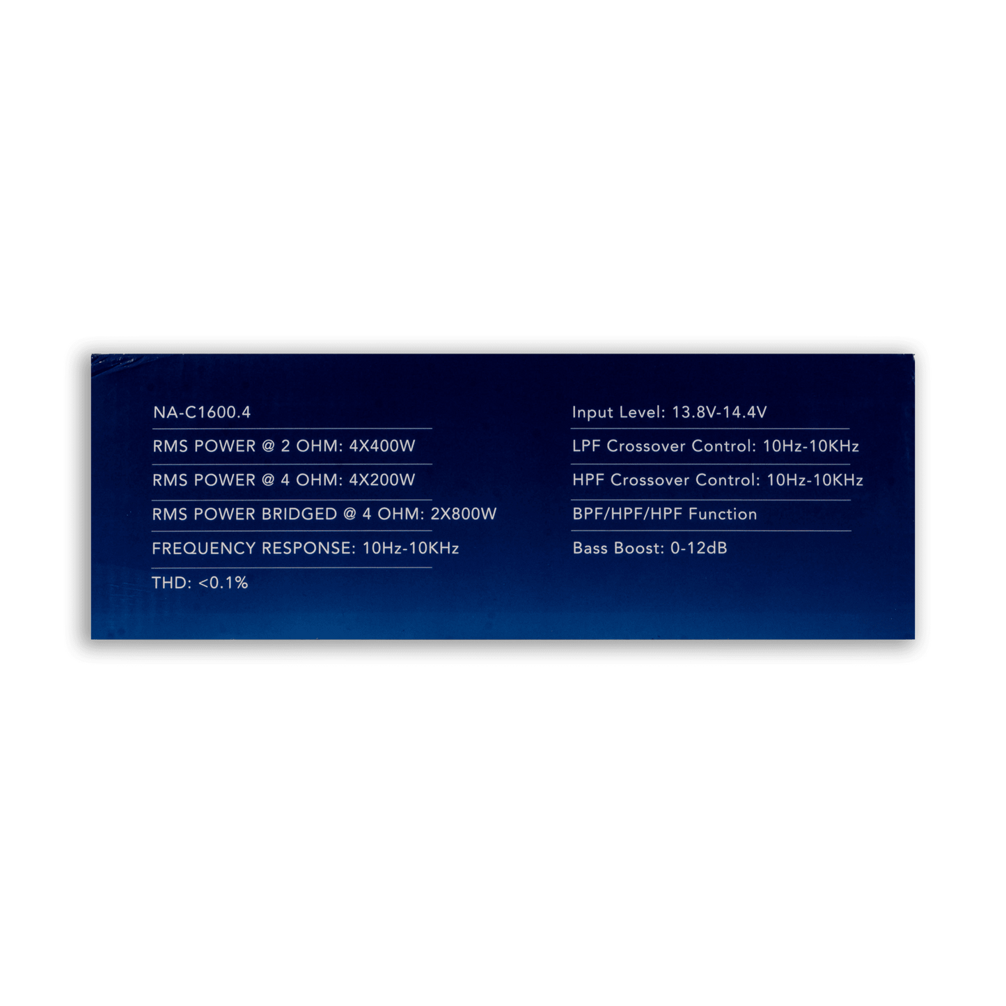 Nemesis Audio NA-C1600.4 4-channel amplifier box side