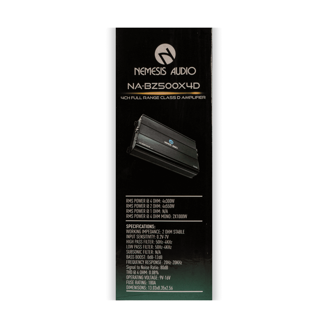 Nemesis Audio NA-BZ500X4D 4-channel amplifier box side