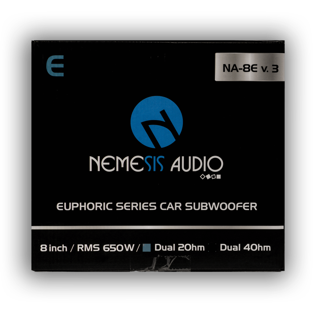 Nemesis Audio NA-8E V.3 Euphoric 8-inch subwoofer product box front