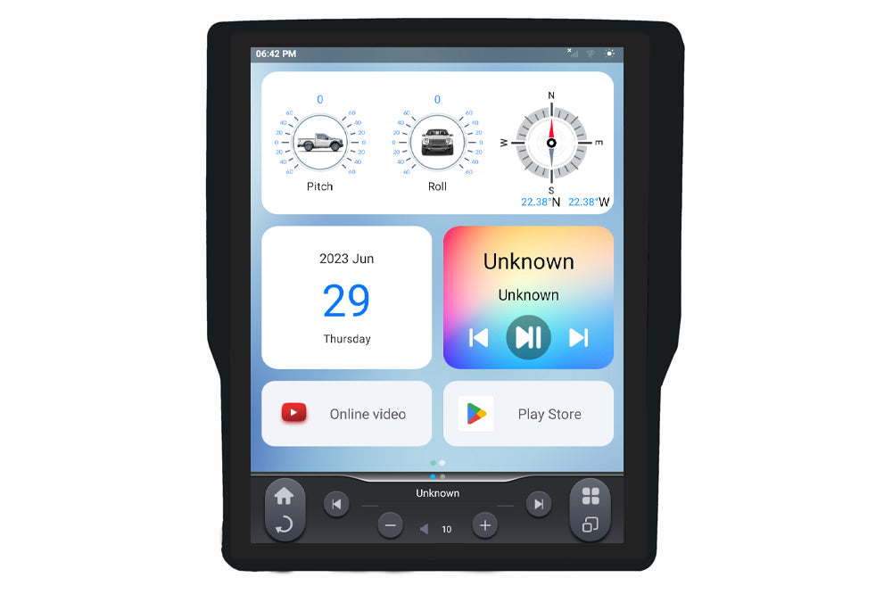 Linkswell GEN 6 T-Style radio for 2019-2023 RAM trucks large touchscreen head unit TS-DGPU12-1RR-6H
