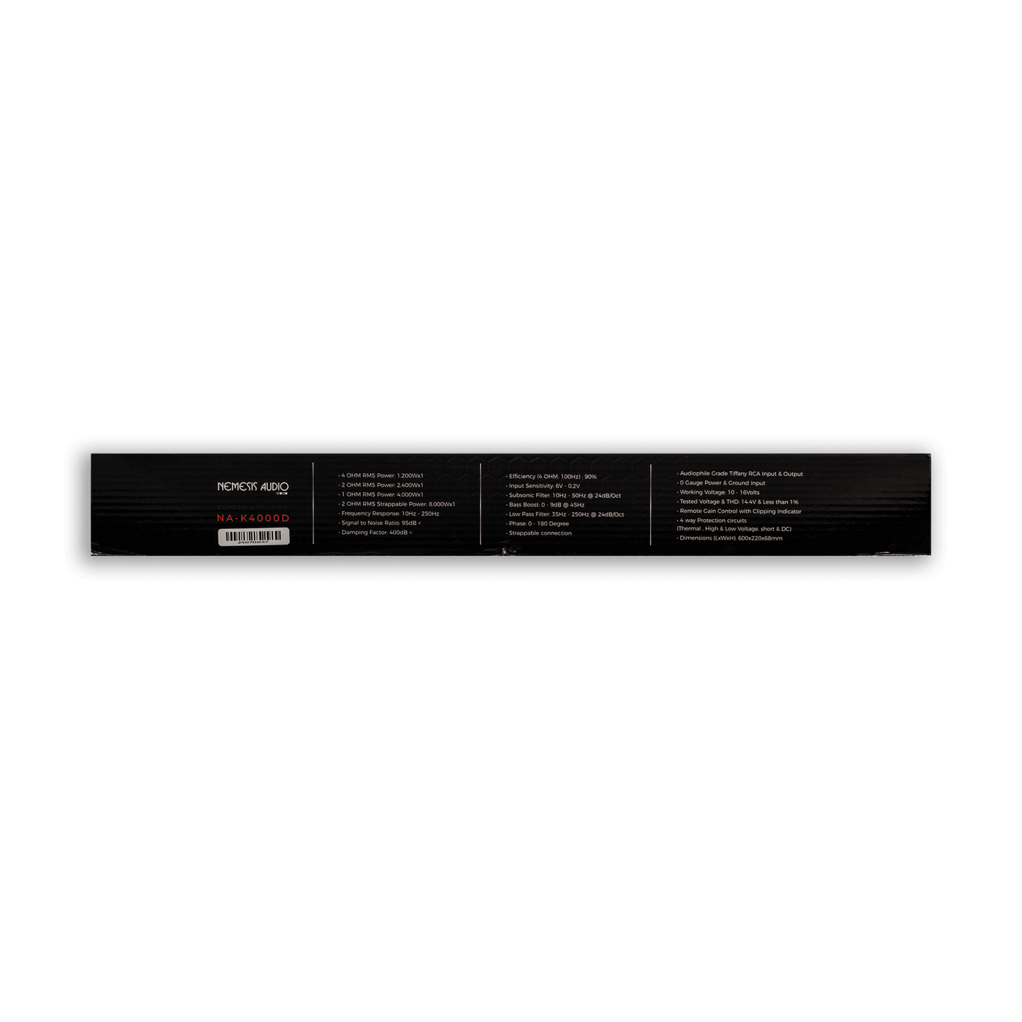 NA-K4000D | 4000W RMS @ 1-Ohm Class D 1-Channel Monoblock Car Amplifier Made In Korea Team Series image 5