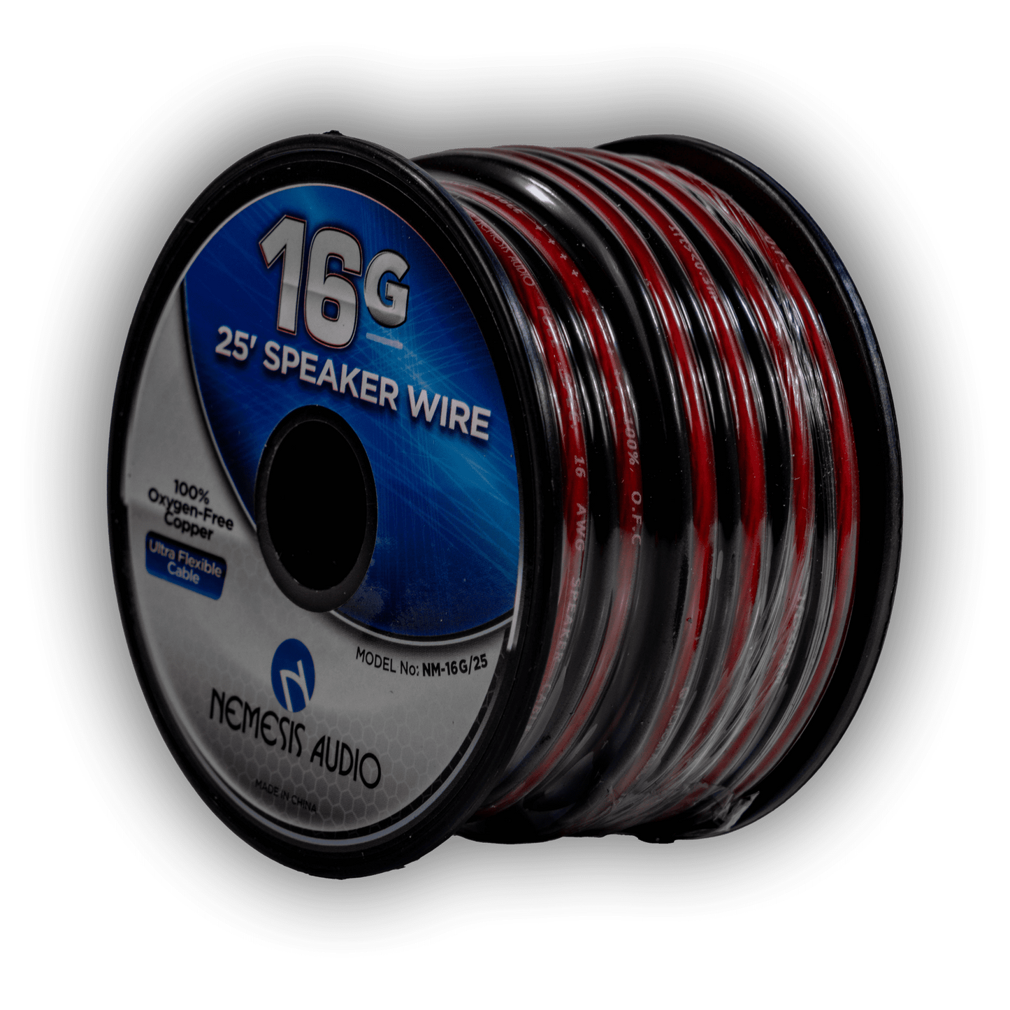 Nemesis Audio NM-16G/25 25-foot speaker wire roll closeup