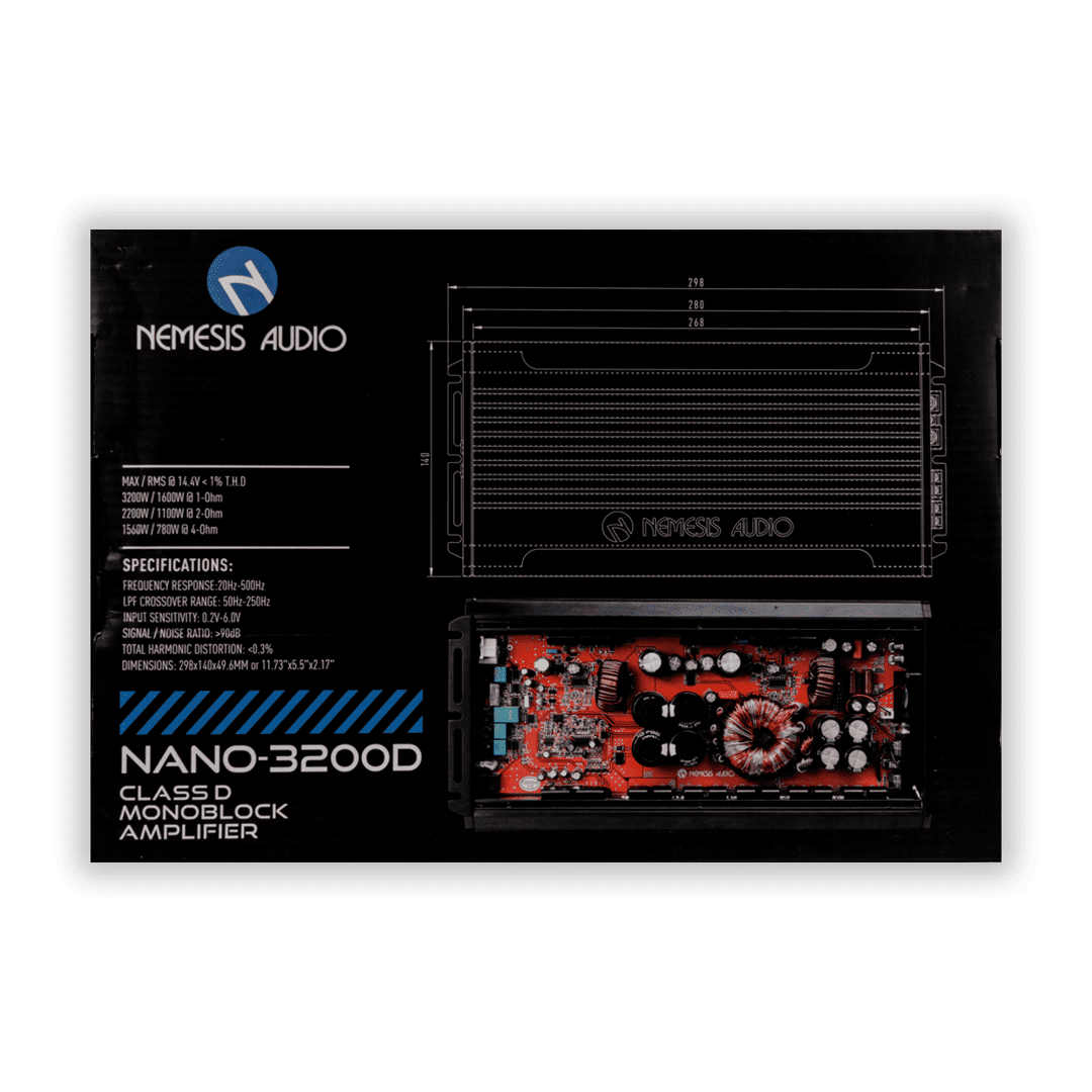 NANO-3200D | Class D Monoblock Car Amplifier 1600 Watts @ 1-Ohm image 5
