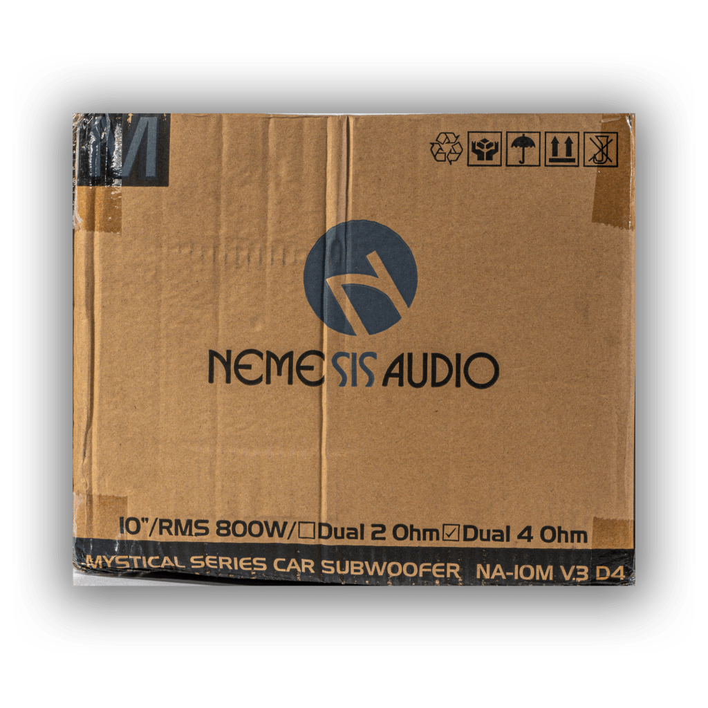 Nemesis Audio NA-10M V.3 D4 10-inch 800W RMS subwoofer box front