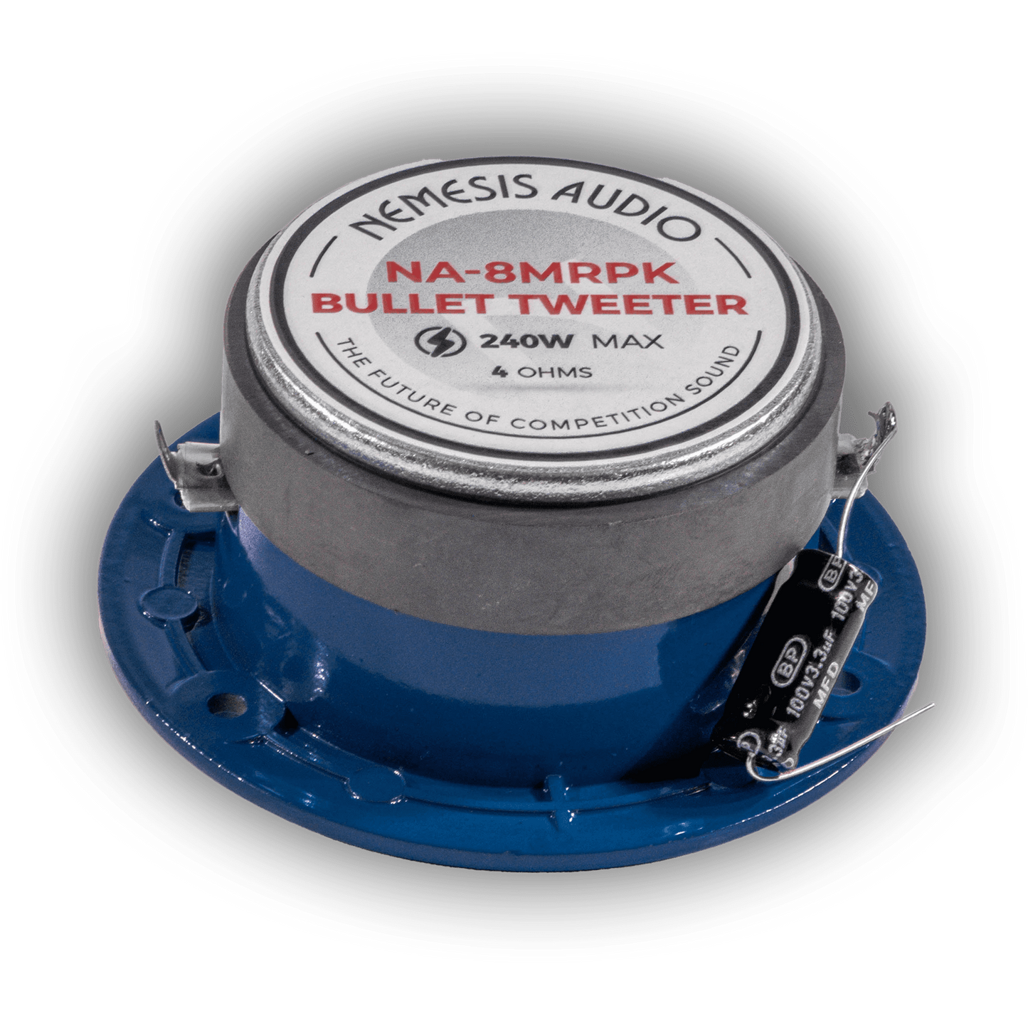 Nemesis Audio NA-8MRPK bullet tweeter and speaker rear detail