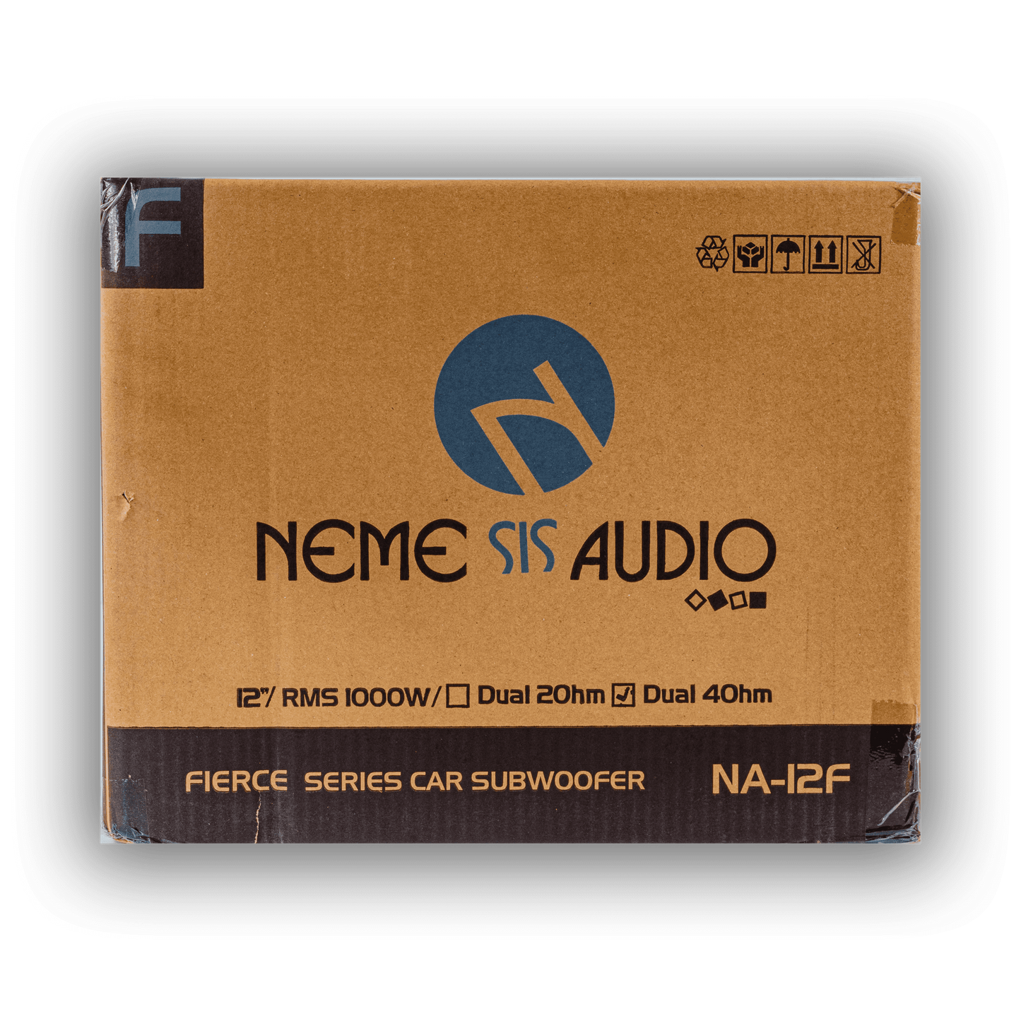 Nemesis Audio NA-12F Fierce Series 12 inch subwoofer retail box front