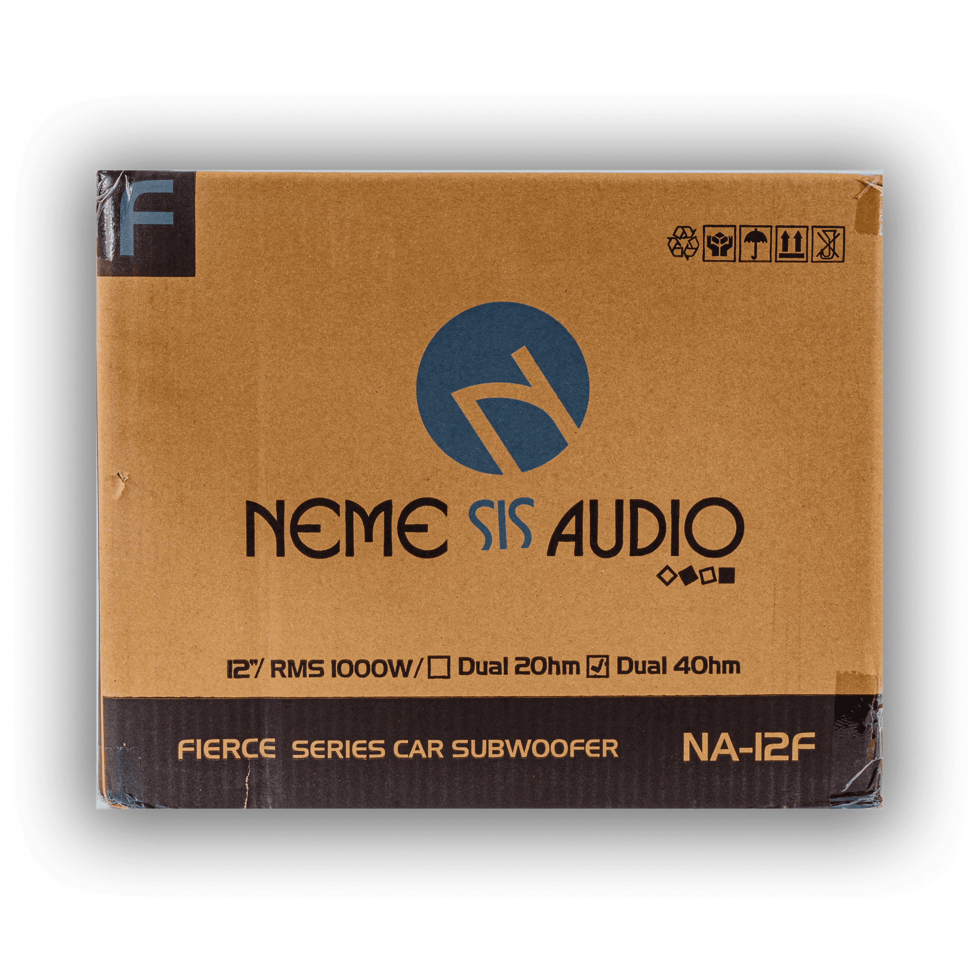Nemesis Audio NA-12F Fierce Series 12 inch subwoofer retail box front