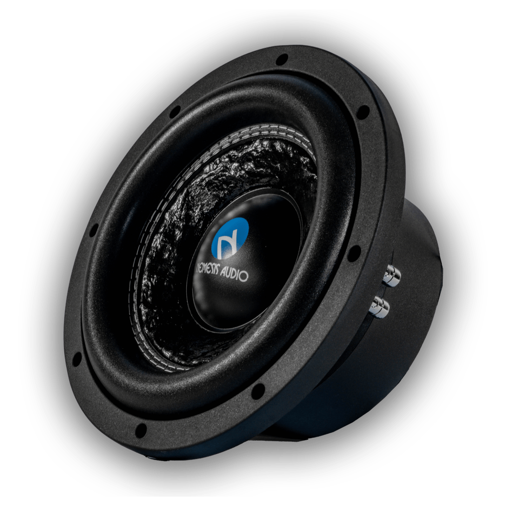 Nemesis Audio NA-10H-SLM V.2 10-inch 600W RMS shallow subwoofer right angle view