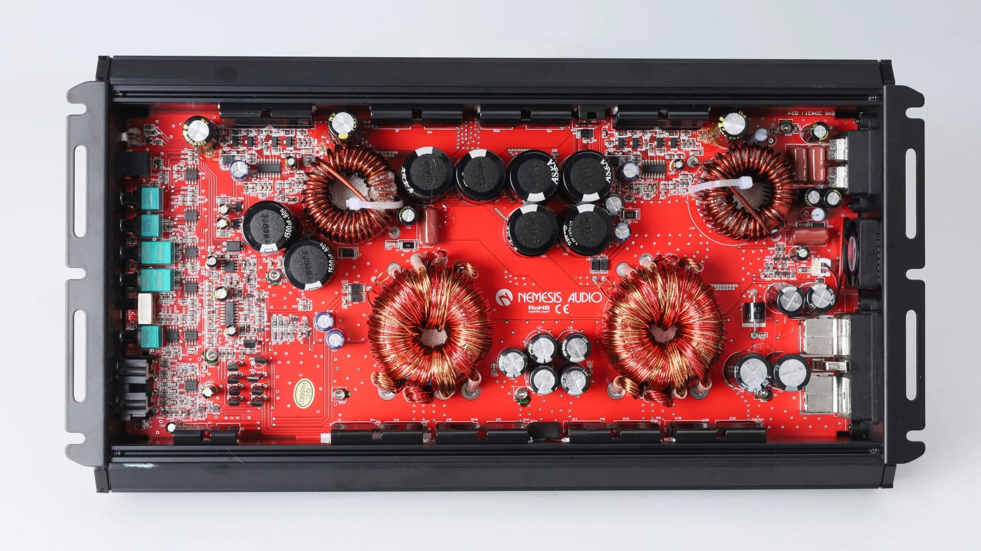 Nemesis Audio FIERCE-6KD car audio monoblock amplifier side view