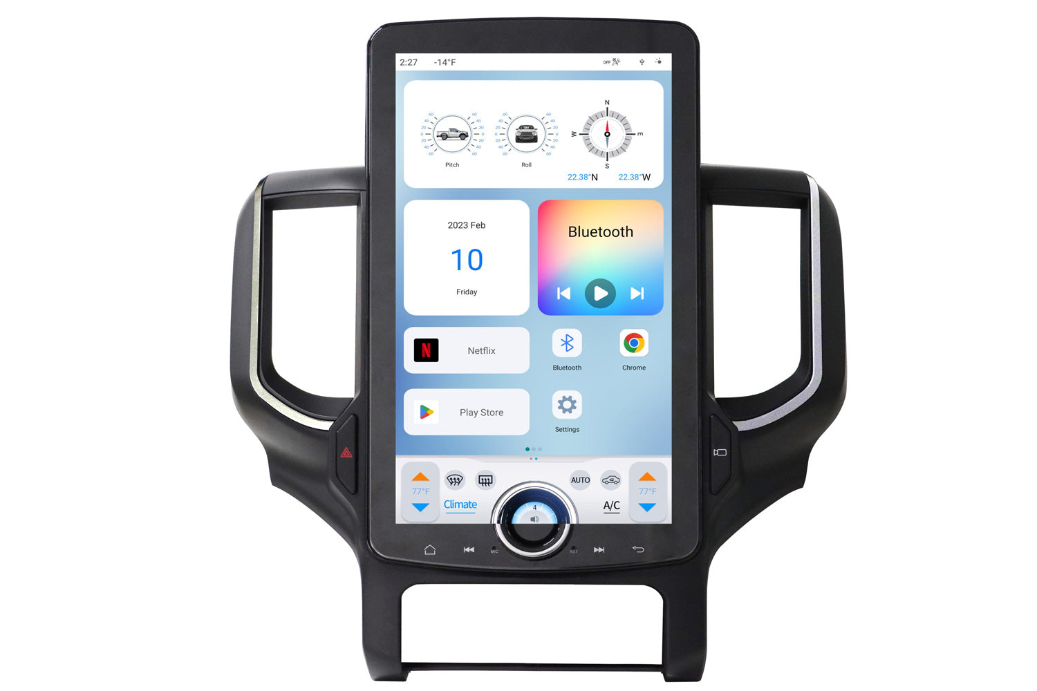 Linkswell XL 15.6-inch T-Style radio for 2019-up RAM trucks large touchscreen head unit XL-DGPU15-6RR-6H