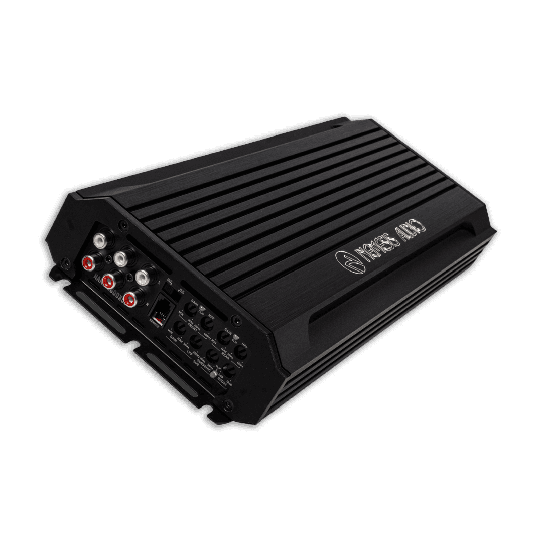 Nemesis Audio NANO-3600X5D 5-channel full range amplifier left side connections