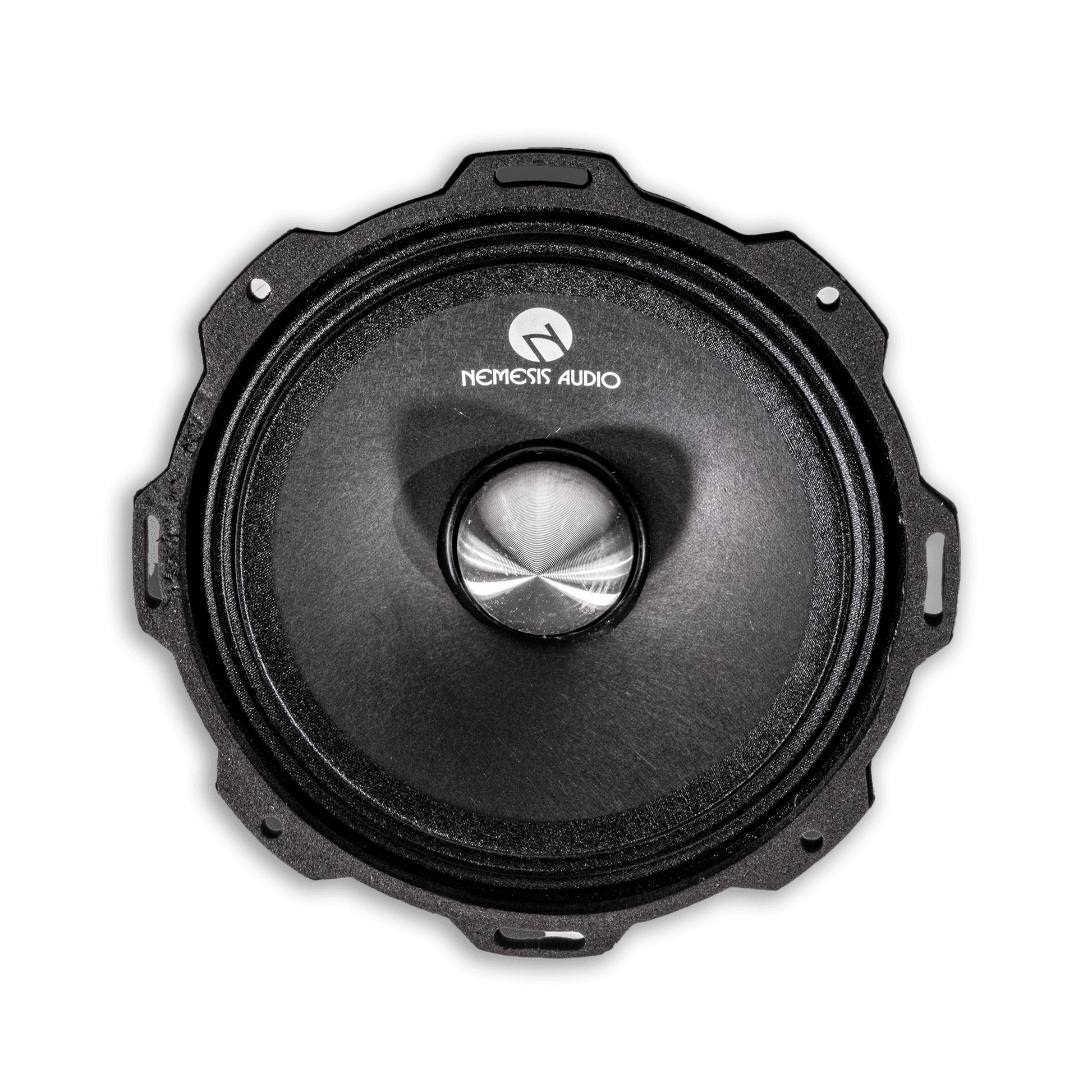 Nemesis Audio midrange speaker cone detail for roof speaker rack