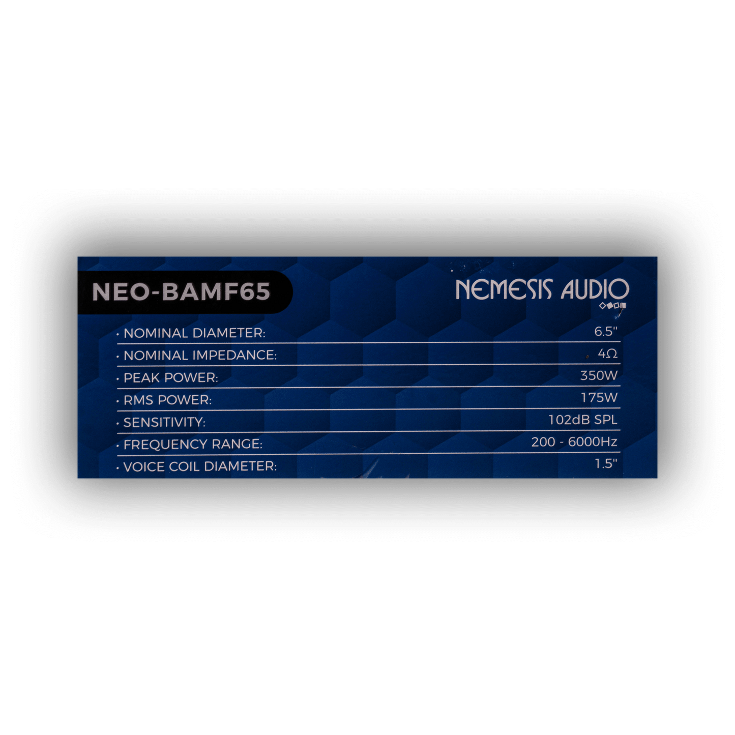 Nemesis Audio NEO-BAMF65 pro audio midrange speaker side profile