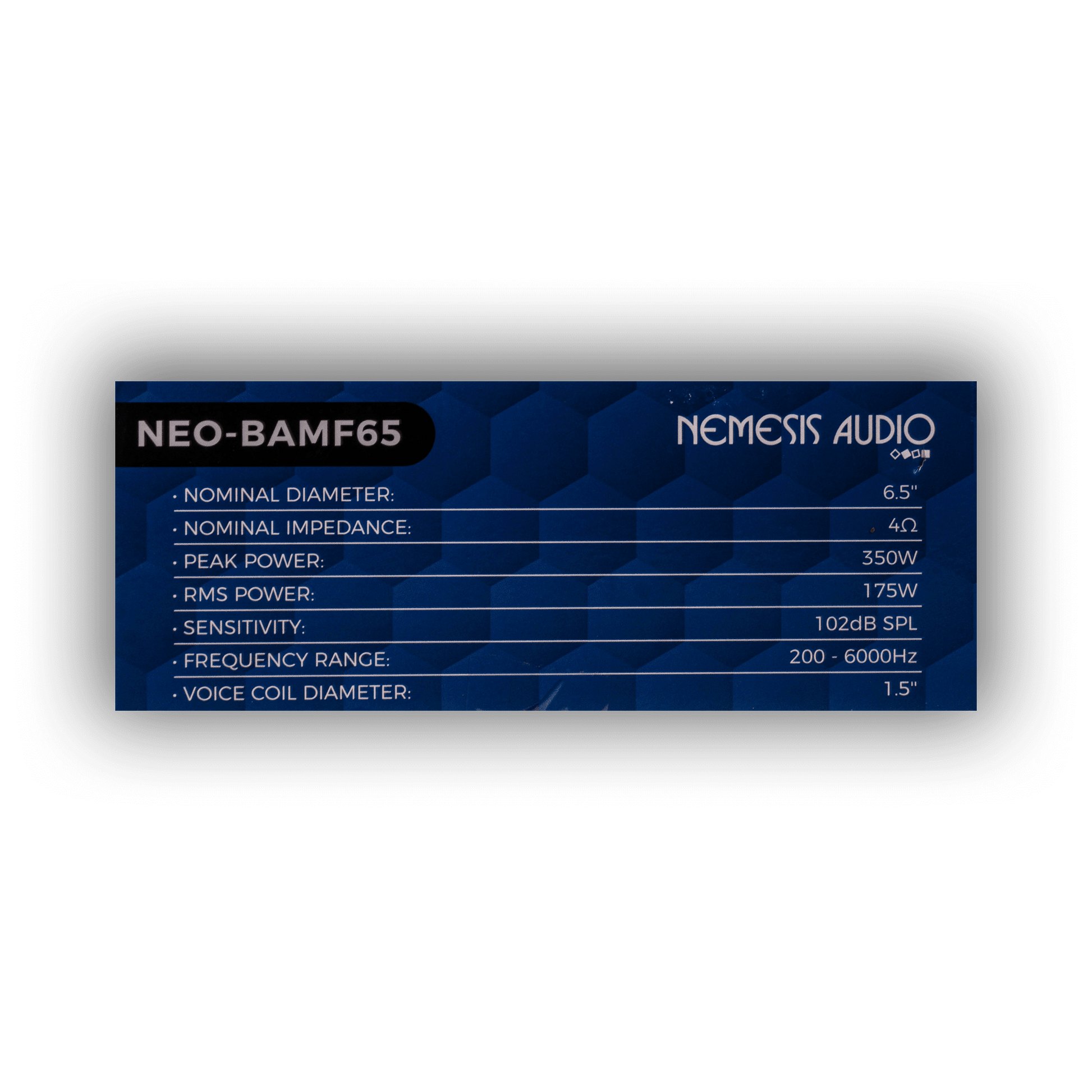 Nemesis Audio NEO-BAMF65 pro audio midrange speaker side profile