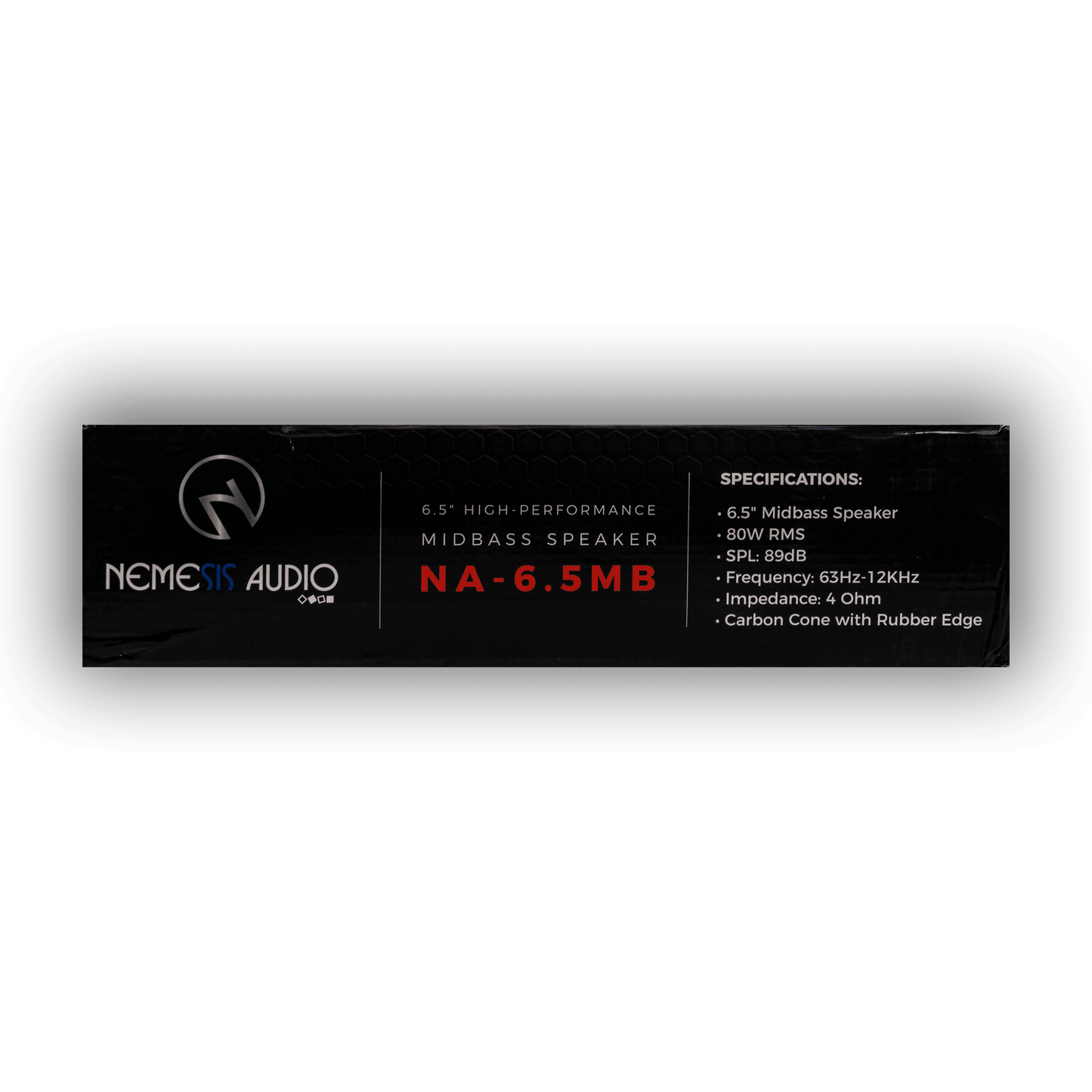 Nemesis Audio NA-6.5MB 6.5 inch car audio midbass box side view