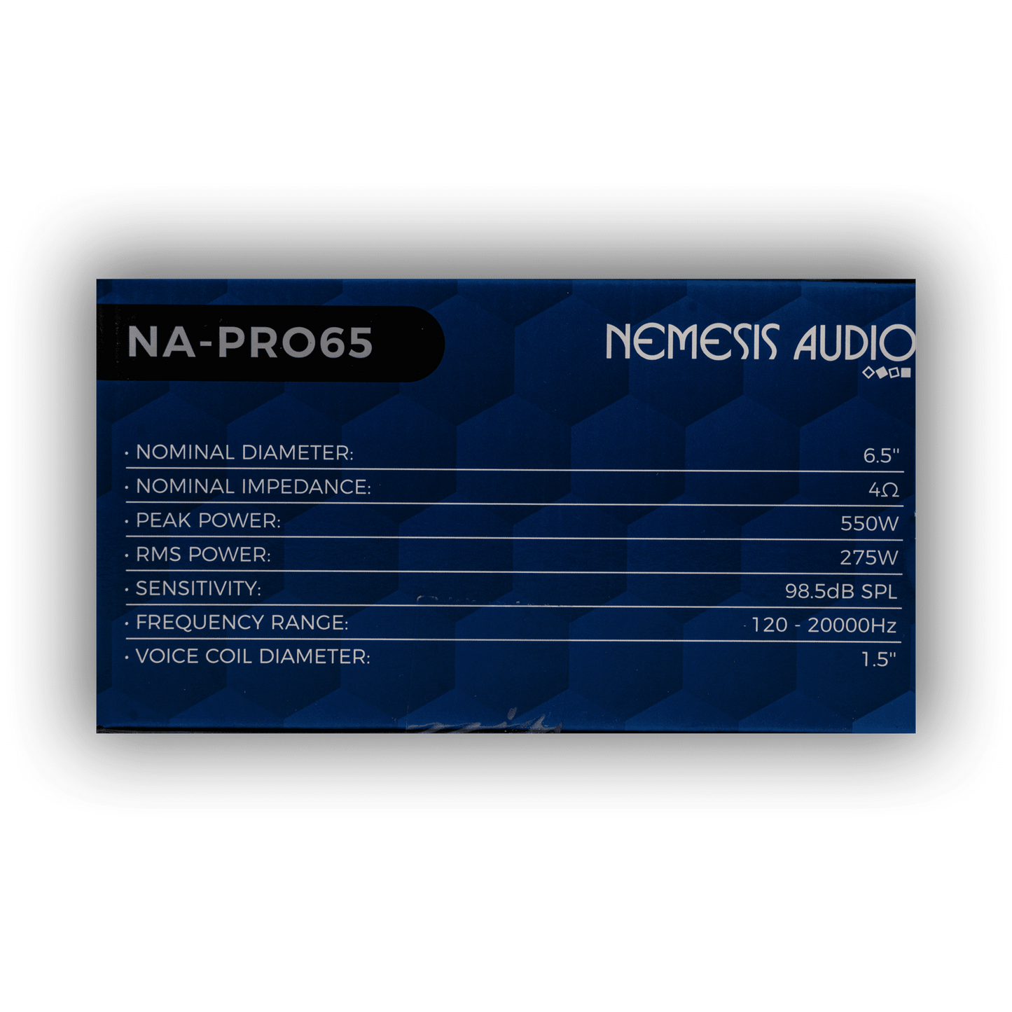 Nemesis Audio NA-PRO65 4 ohm pro coaxial speaker side view