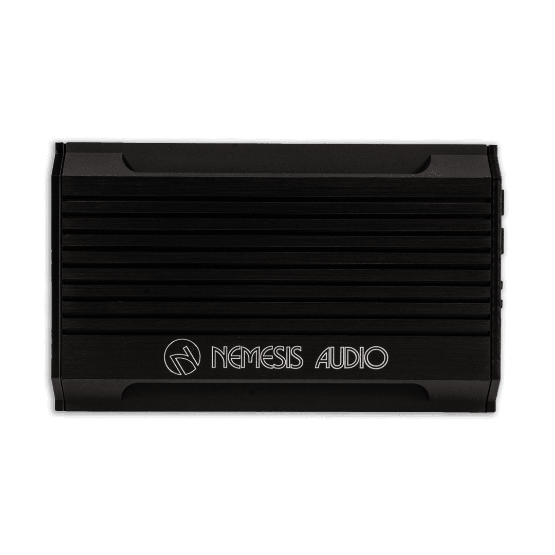 Nemesis Audio NANO-2400D compact Class D amplifier front view