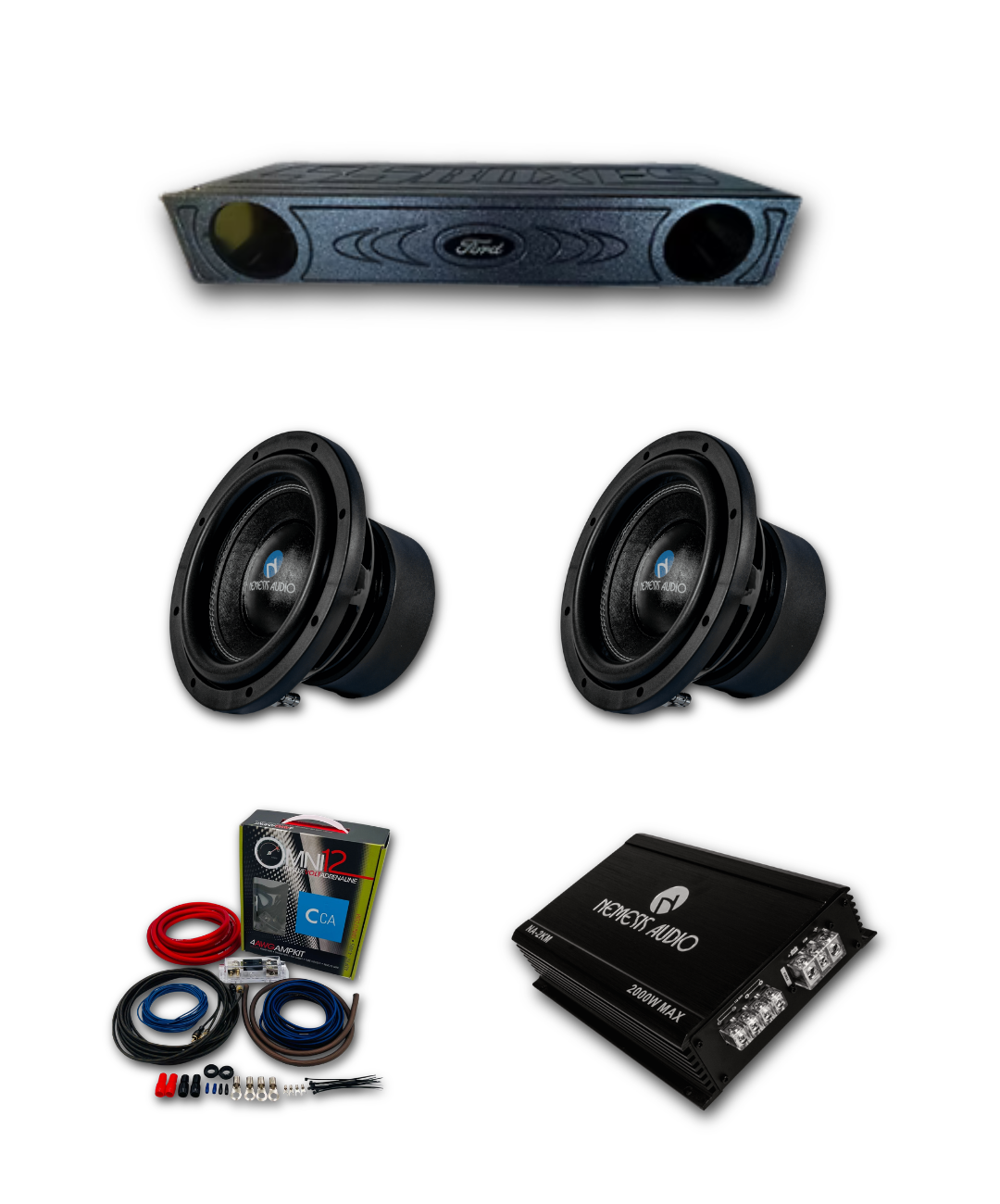 2009-2026 Ford F150 SuperCrew and SuperCab Nemesis Audio 2x8 bass package
