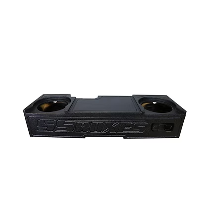 2014-2018 Chevy GMC Crew Cab ported upfire 2x12 subwoofer box bedliner coated made in USA