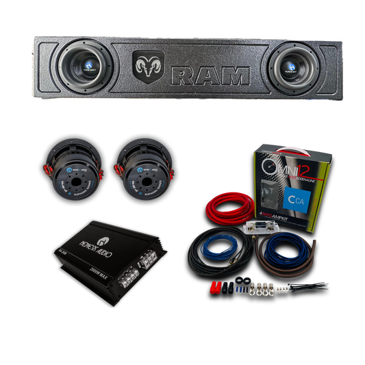 RAM 2019–2026 Dual 8” Subwoofer Package – 2000W Nemesis Audio Bass System image 0