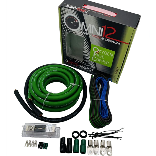 Omni12 100% Copper Oxygen Free OFC Amplifier Installation Kit 0GA image 0