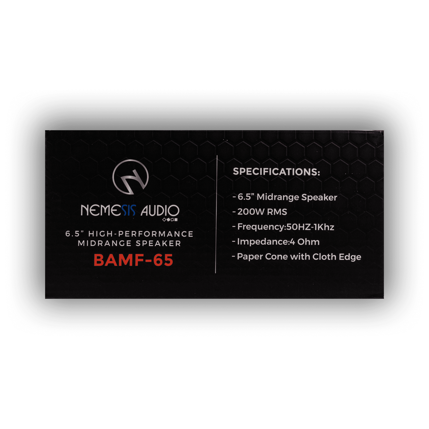 Nemesis Audio NA-BAMF65 200W RMS midrange speaker side view