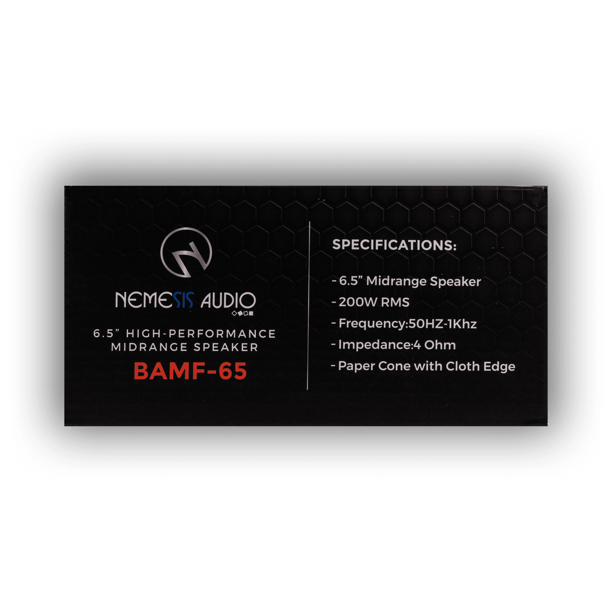 Nemesis Audio NA-BAMF65 200W RMS midrange speaker side view