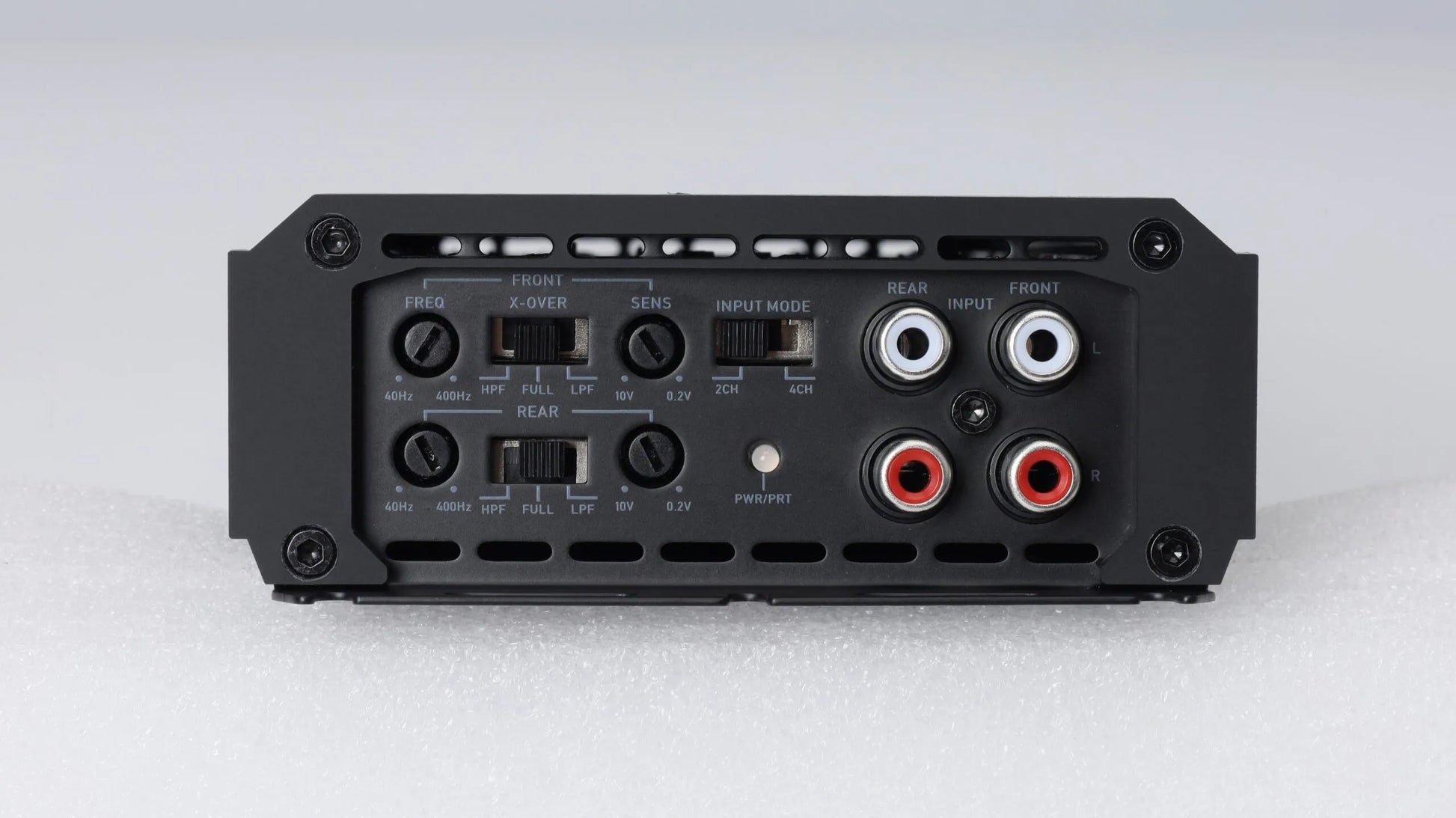 Nemesis Audio MICRO-2800X4D compact Class D amplifier angle view