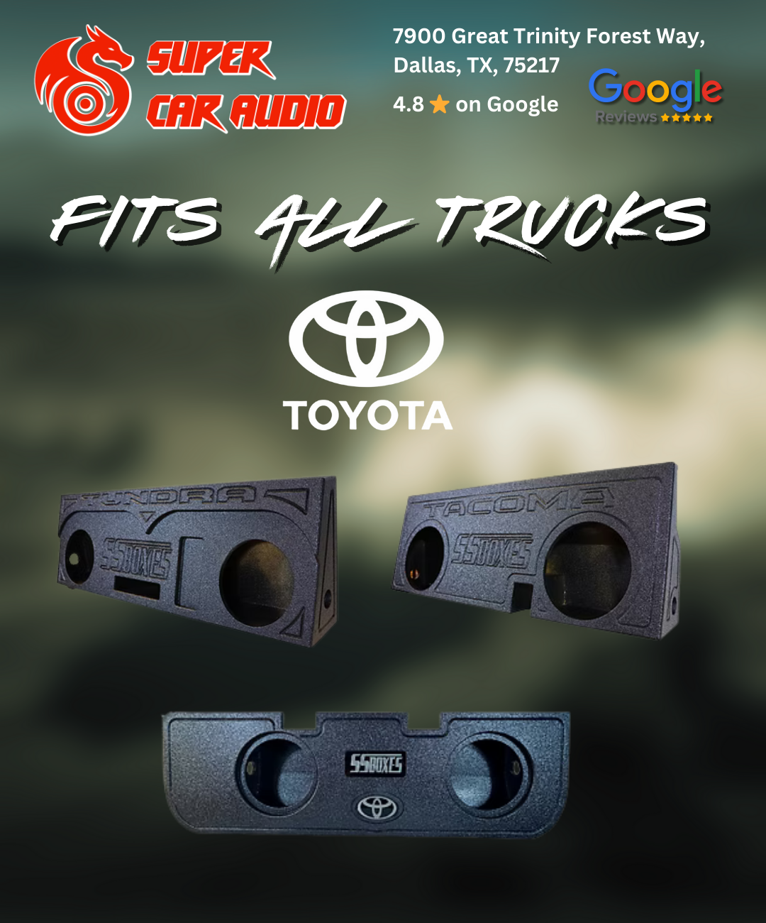 Universal 4x8 truck bass package product detail image for fitment-confirmed builds