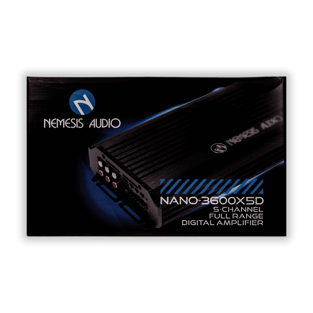 Nemesis Audio NANO-3600X5D 5-channel amplifier retail box front