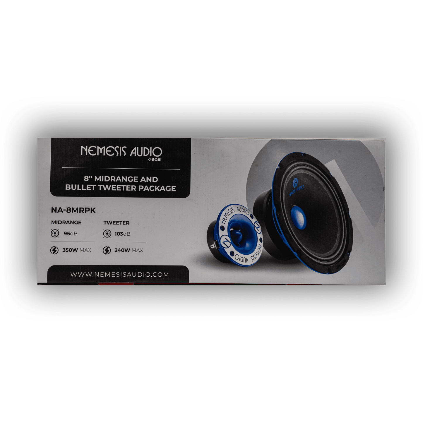 Nemesis Audio NA-8MRPK 8 inch speaker package retail box front