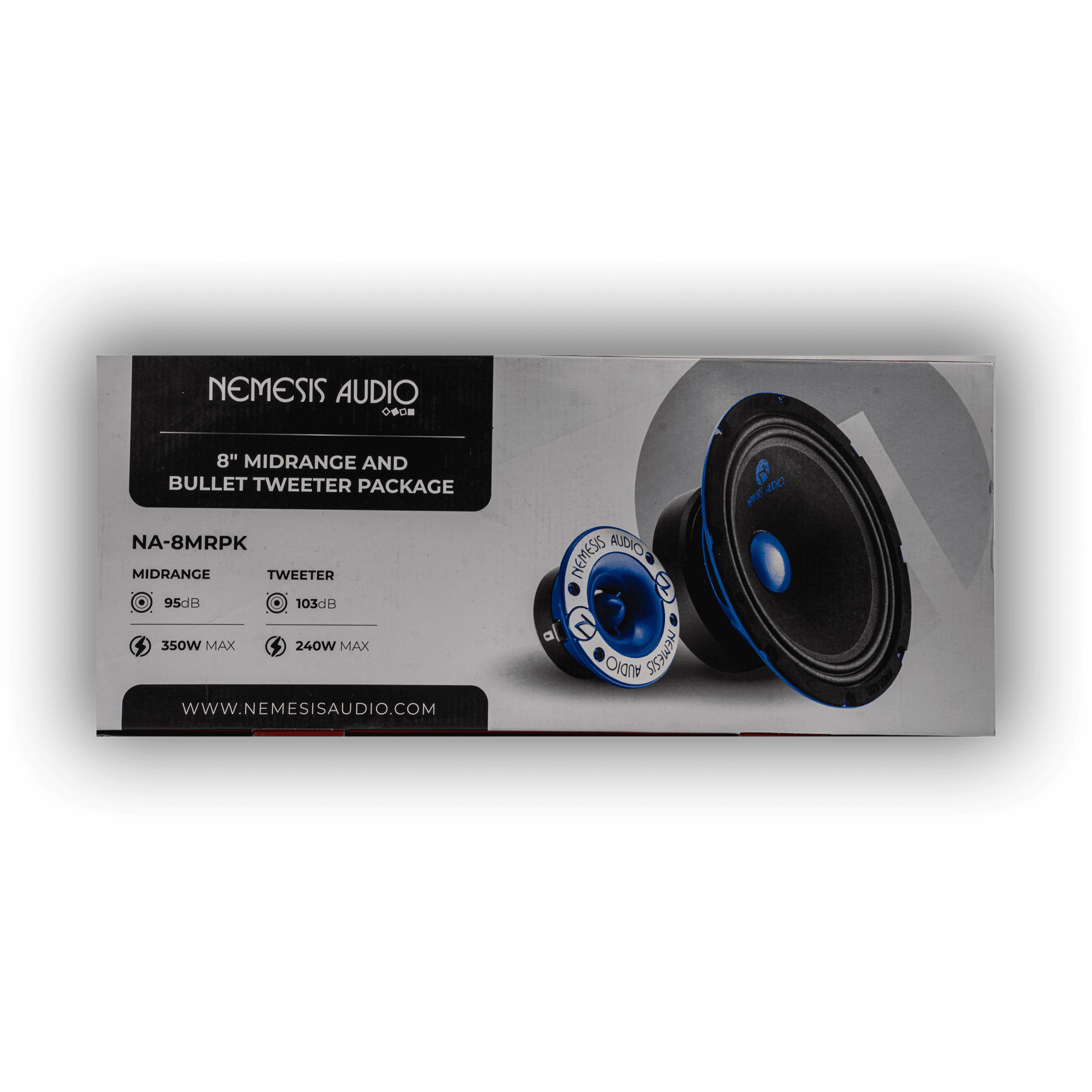 Nemesis Audio NA-8MRPK 8 inch speaker package retail box front