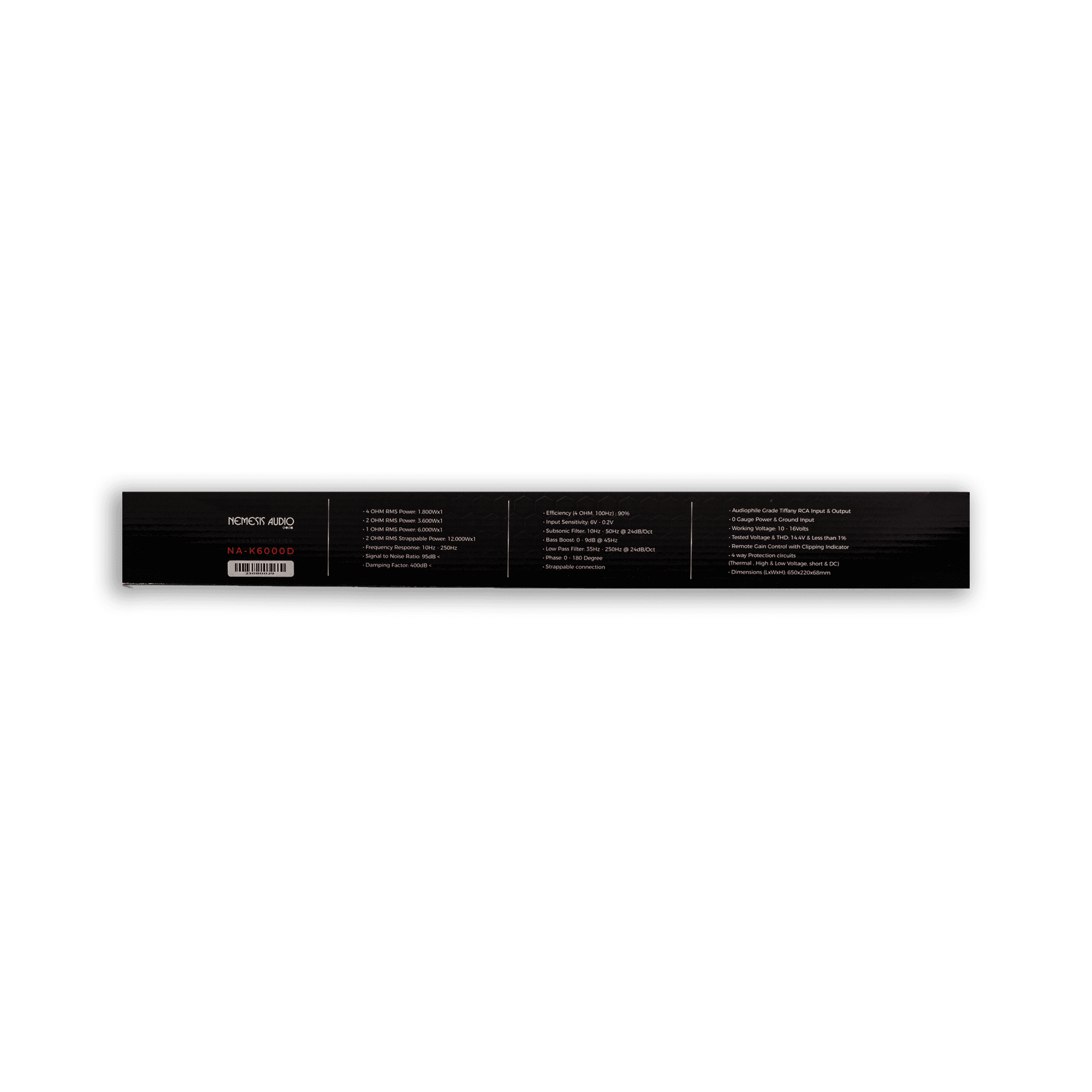 NA-K6000D | 6000W @ 1-Ohm Class D 1-Channel Monoblock Car Amplifier Made In Korea Team Series image 5