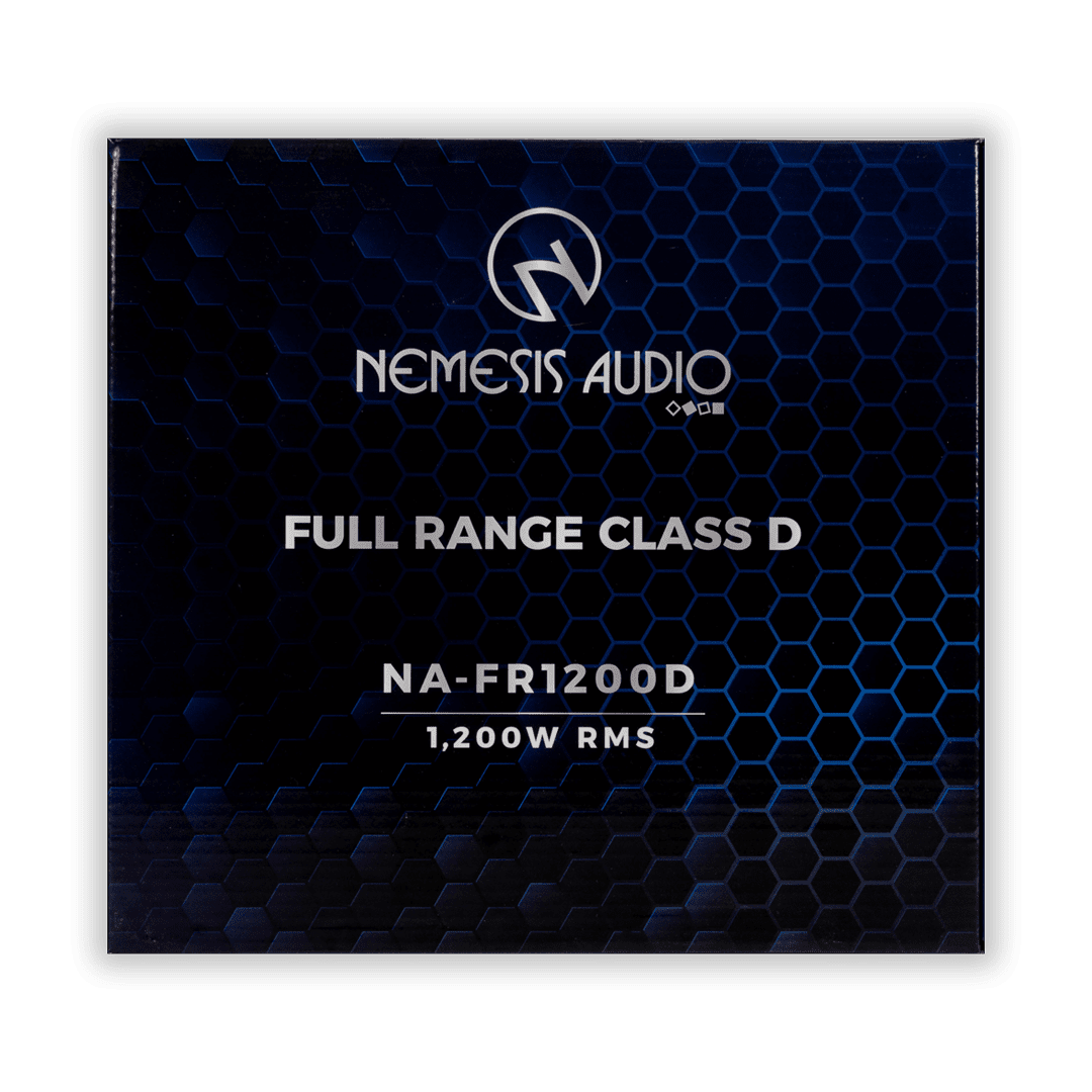 Nemesis Audio NA-FR1200D 1200W RMS amplifier retail box front