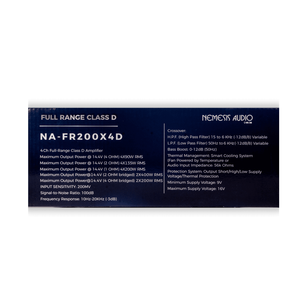 Nemesis Audio NA-FR200X4D 4-channel amplifier box side