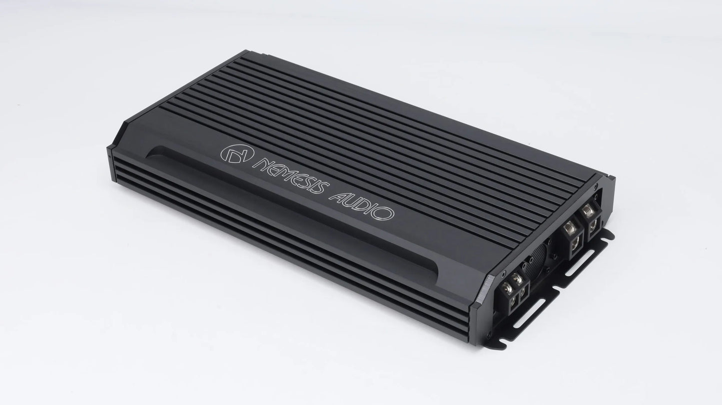 Nemesis Audio FIERCE-6KD 3000W RMS monoblock amplifier front angle