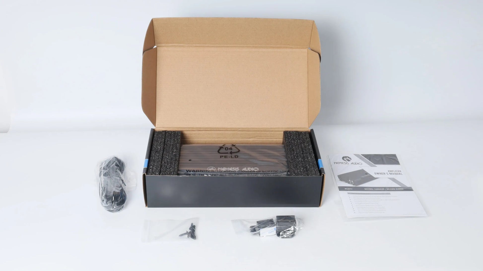 Nemesis Audio MICRO-2400D 2400W max monoblock amplifier angle
