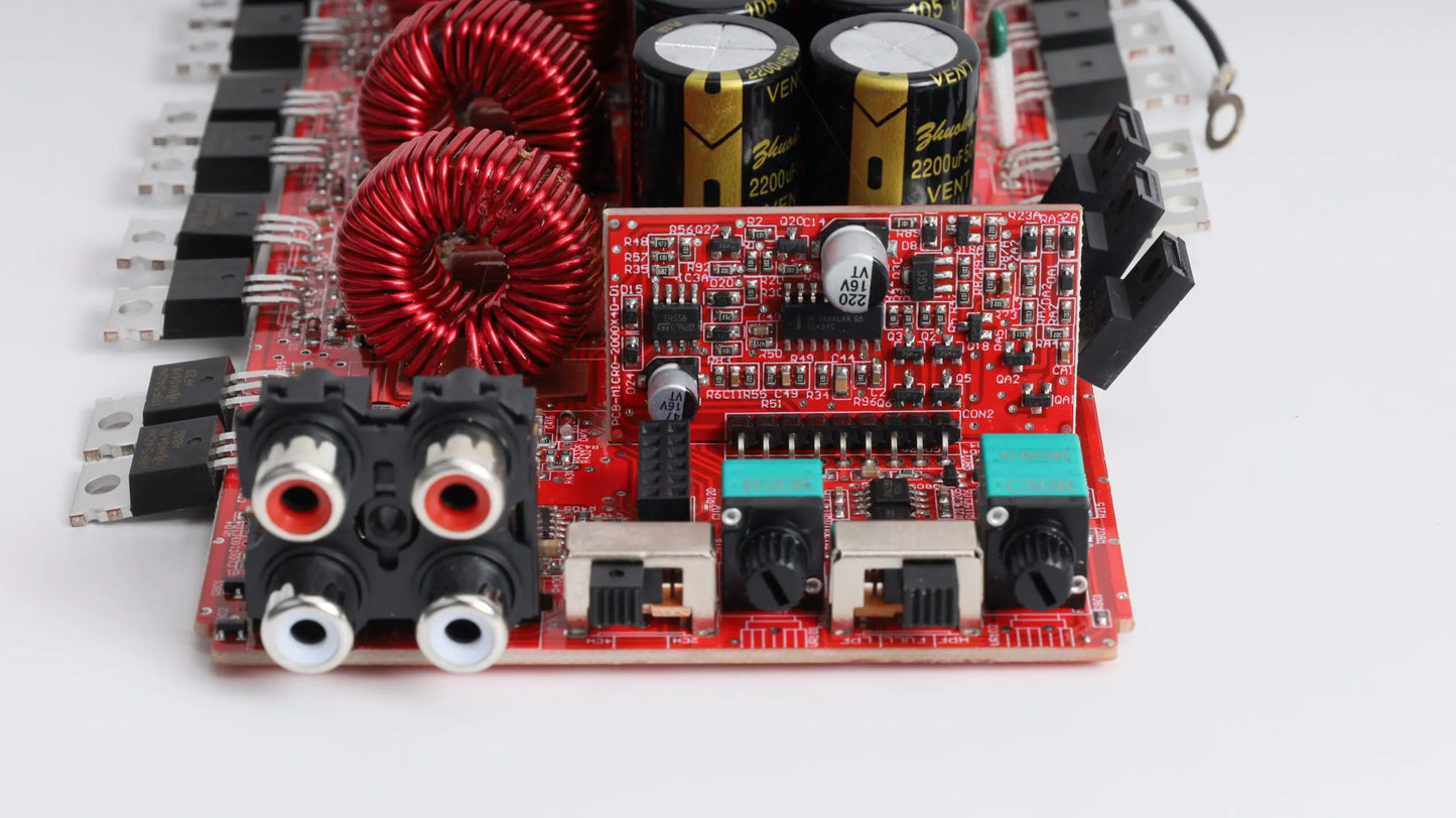 Nemesis Audio MICRO-2000X4D bridged speaker amplifier product photo