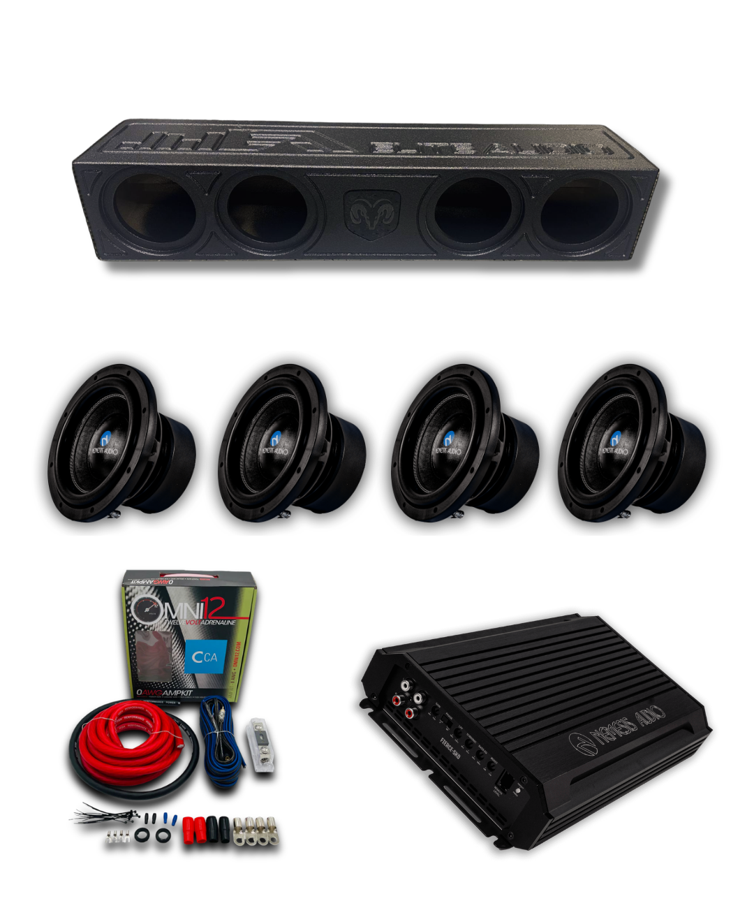 2019–2026 RAM 1500 Crew Cab Quad 8” Nemesis Audio Bass Package