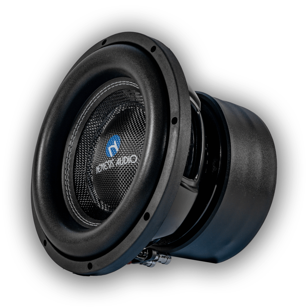 Nemesis Audio NA-10M V.3 D4 10-inch 800W RMS subwoofer right angle view