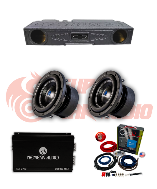 Nemesis Truck Bass Package – 2X8” 500W RMS Bass Nemesis Audio System – Chevrolet Silverado/GMC Sierra/Dodge RAM/Ford F150 F250 F350/Tundra Tacoma image 0