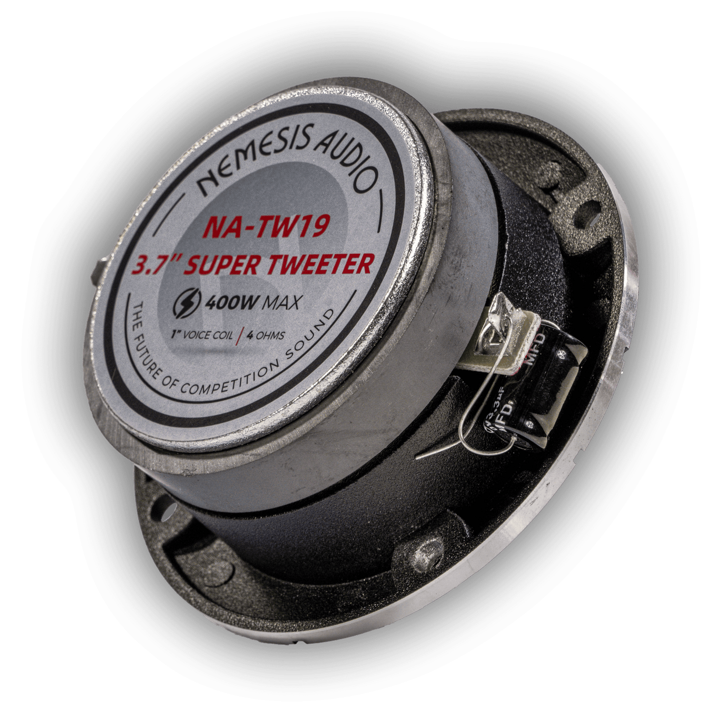 Nemesis Audio NA-TW19 3.7 inch car audio super tweeter side view