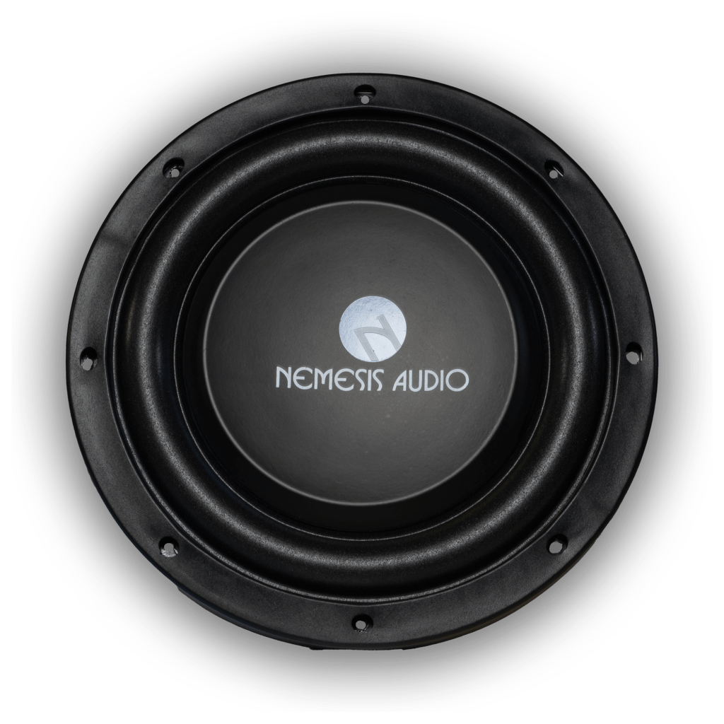 Nemesis Audio NA-8SLM V.2 8-inch shallow subwoofer front cone view