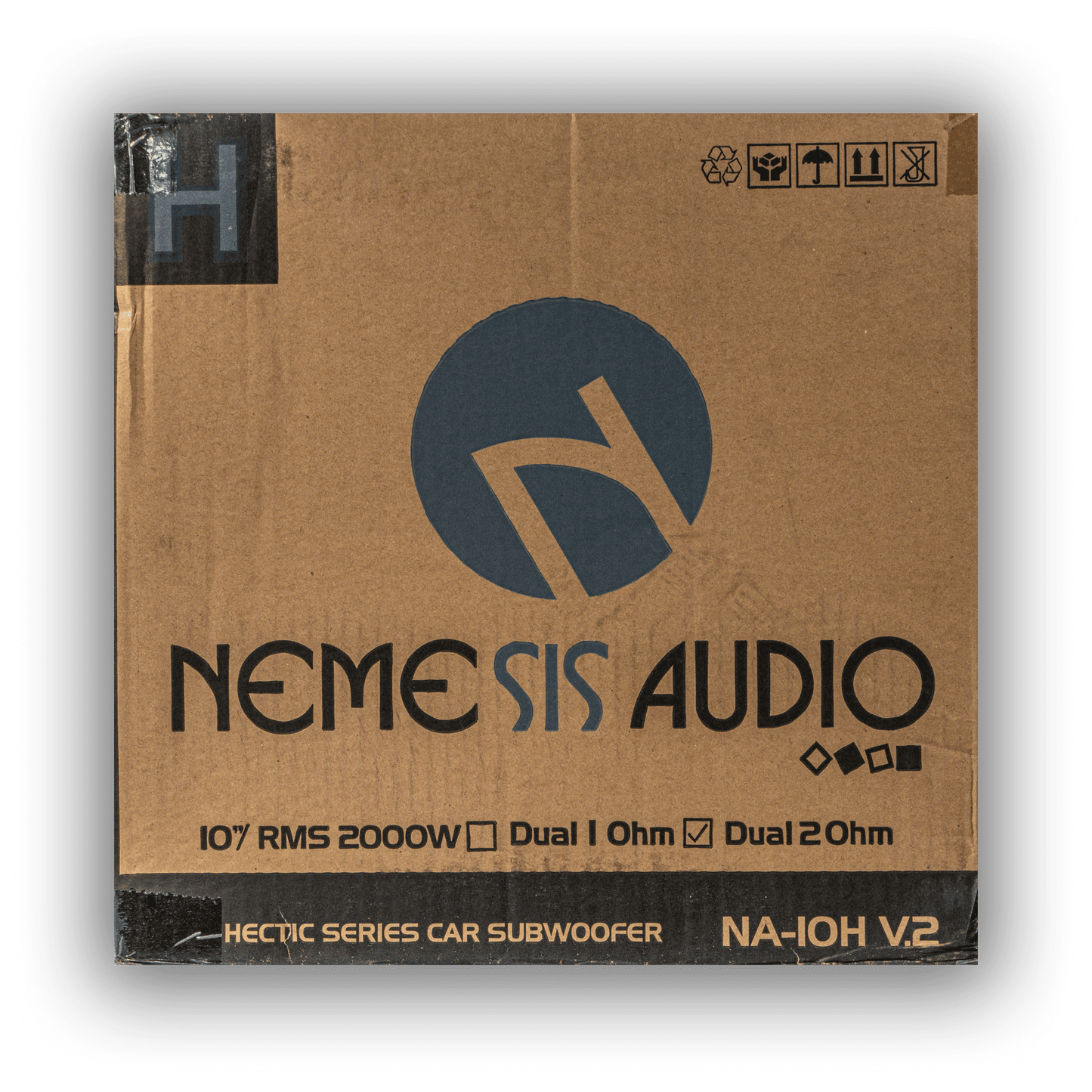 Nemesis Audio NA-10H V.2 10-inch 2000W RMS subwoofer retail box front
