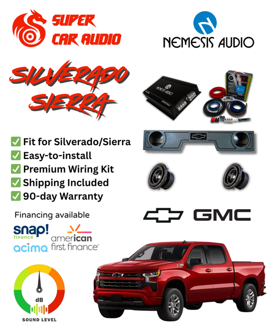 Silverado/Sierra Bass Package – 2X8” Bass Nemesis Audio System (Chevrolet/GMC Crew Cab 2009-2026) image 0